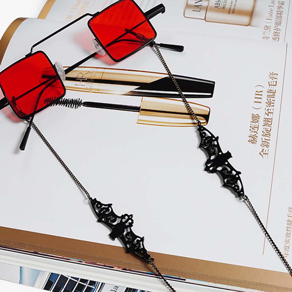 Mask Chain Holder - Anti-lost Trendy Retro Hollow Black Bat