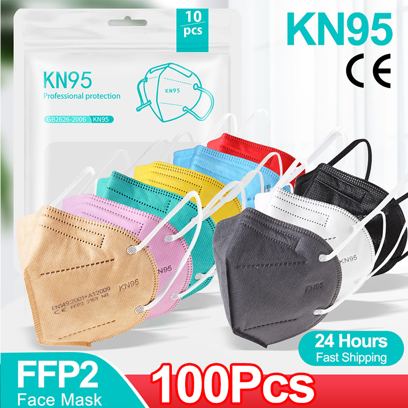 10-100PCS mascarillas FFP2 Fac - Disposable Surgical Mask 评论和价格