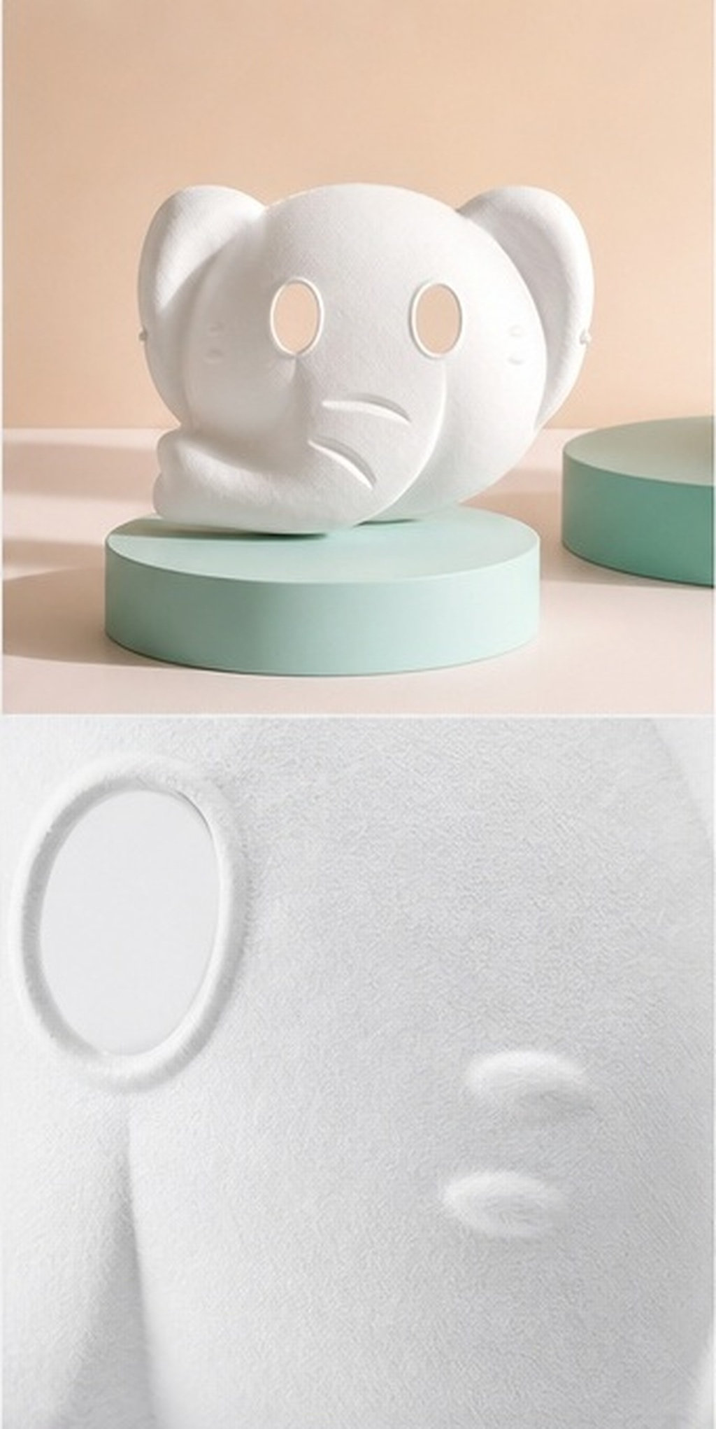 Blank White Full Face Mask for - Kids Face Mask 评论和价格