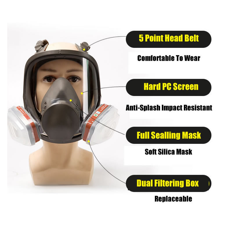 Full face spray protective mas - Dust Mask Construction 评论和价格