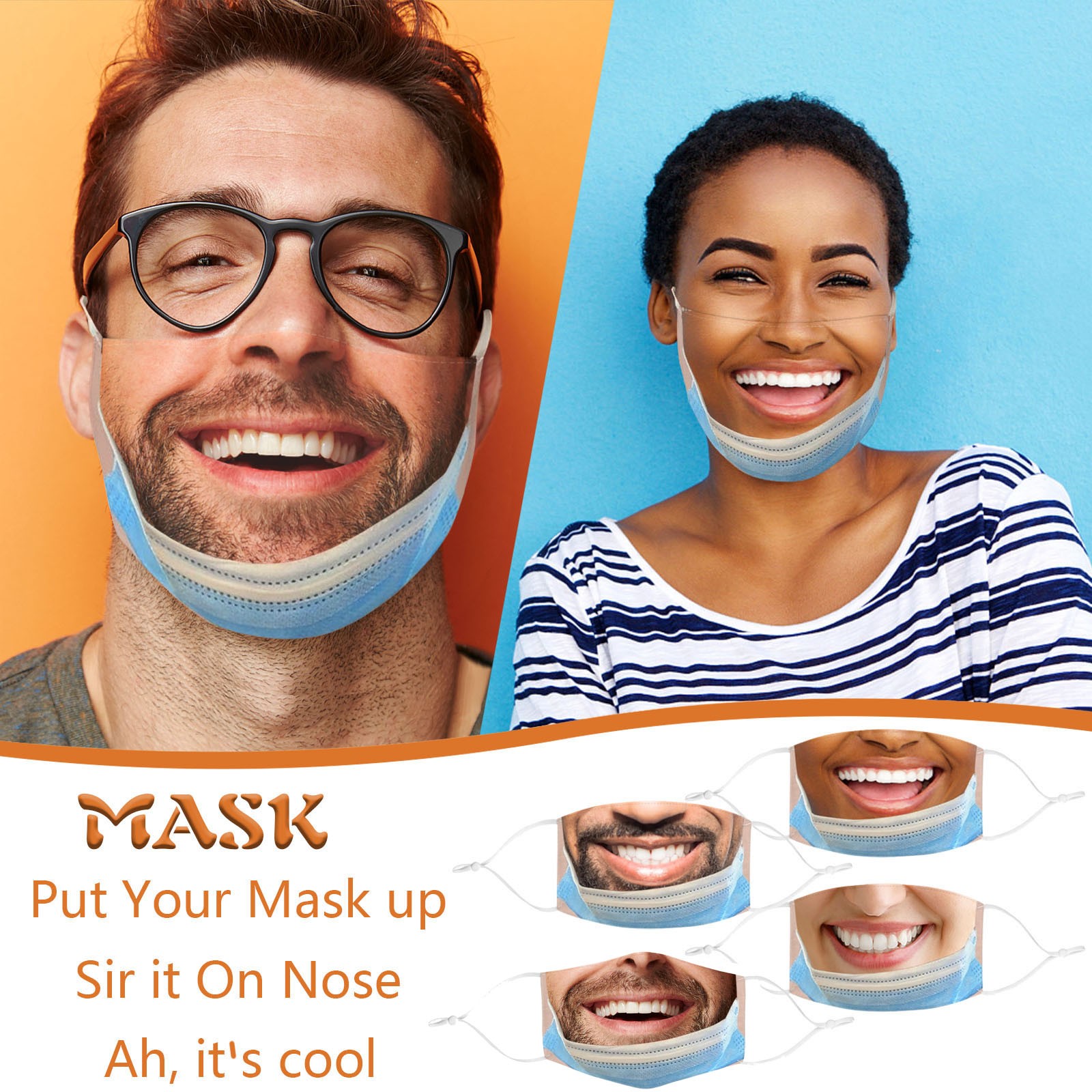 Adult Funny Mouth Mask Funny C - Kids Face Mask 评论和价格